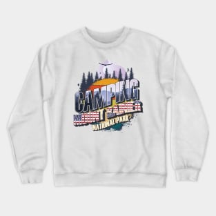 Camping Mount Rainier National Park Vintage USA Best gift for campers Adventure gear Crewneck Sweatshirt